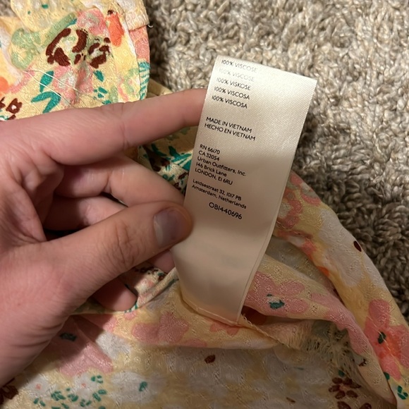 Free People Callie Yellow Floral Vintage Combo Tunic Top size medium - Picture 10 of 10